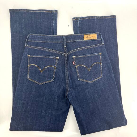Levi's Women's Blue Denim Demi Curve Boot Cut Jeans 6 (29/31) Classic Fit - Picture 7 of 7